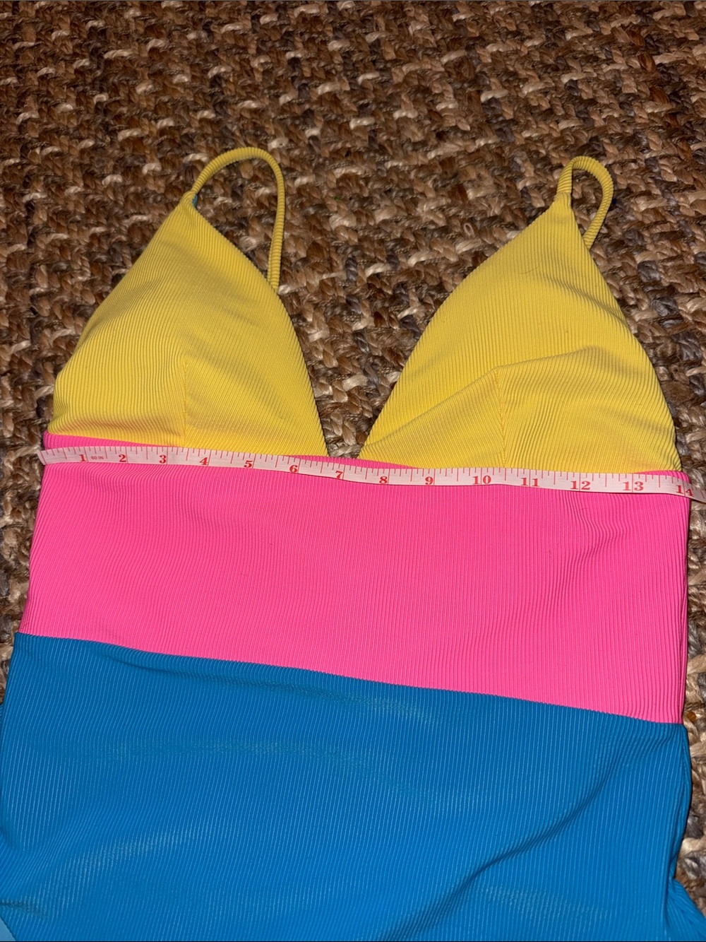 Beach Riot Colorblock One-Piece Swimsuit — Yellow, Pink & Blue - Picture 6 of 7